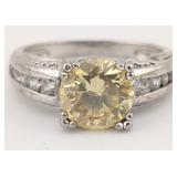 Sterling Citrine & Sapphire Ring