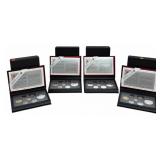 1988-1989-1990-1991 Canada Proof Sets With Silver