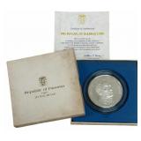 1974 Panama Twenty Balboas Proof Silver Coin 3.853