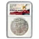 2016 American Silver Eagle NGC MS 70 First Release