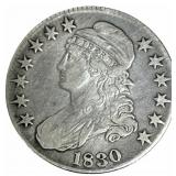 1830 United States Capped Bust Silver Half Dollar
