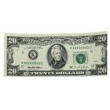 1995 United States $20 Federal Reserve Note Fancy