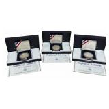 (3) U.S. Mint 1991 USO 50th Anniversary Commemorat