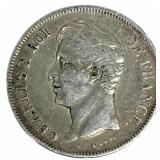 1830-K France 5 Francs Silver Coin