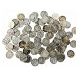 $10 Face Value Of Mixed Date 90% Silver Mercury Di