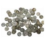 $10 Face Value Of Mixed Date 90% Silver Mercury Di