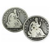 1853 Arrows/Rays & 1872 United States Liberty Seat