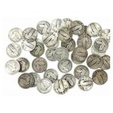 $10 Face Value Of Mixed Date 90% Silver Standing L