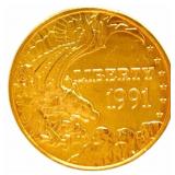 1991-W United States $5 Mount Rushmore National Me