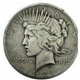 1921 United States High Relief Peace Silver Dollar