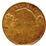1922-B Swiss 20 Franc 90% Fine Gold Coin