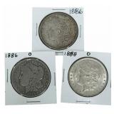 1885-O, 1886 & 1886-O United States Morgan Silver