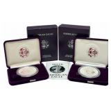 1987-S & 1988-S American Silver Eagle Proof Coins