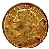 1905-B Swiss 20 Franc 90% Fine Gold Coin