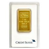 Credit Suisse One Troy Ounce .9999 Fine Gold Bar I