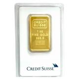 Credit Suisse One Troy Ounce .9999 Fine Gold Bar I