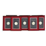 (5) 1973-S United States Proof Brown Eisenhower Si