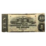April 6th, 1863 Confederate States Of America $10