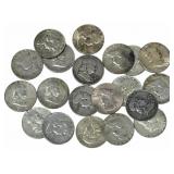 $10 Face Value Of Mixed Date 90% Silver Franklin H