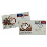 (2) 1974 Franklin Mint Sterling Silver Bicentennia