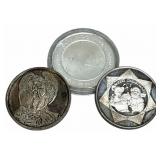 (3) Mixed Subject 1 Troy Ounce .999 Fine Silver Ro