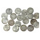 $10 Face Value Of Mixed Date 90% Silver Walking Li