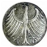 Better Date 1956-D Germany Federal Republic 5 Mark