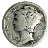 Key Date 1921 United States Mercury Dime