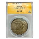 1934 United States Peace Silver Dollar ANACS VAM-1