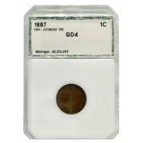 1887 United States Indian Head Cent PCI Obverse Do