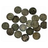 (20) Jefferson Silver Alloy War Nickels