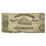 July 25th, 1861 Confederate States Of America $20