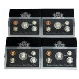 (4) 1997 United States Mint Silver Proof Sets
