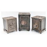 (3) Cast Iron Star Safe Still Banks