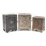 (3) Cast Iron Security Safe, Treasure Safe, and Se