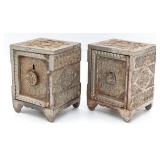 (2) J&E Stevens Key Combination Safe Cast Iron Sti