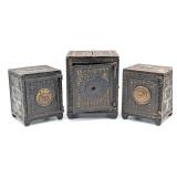 (3) Cast Iron Security Safe Deposit Banks