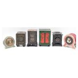 (6) Tin & Pressed Steel Safe Banks
