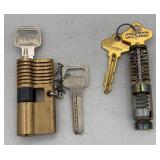 WJ & Schlage Lock Tumbler Cut Away Salesman Sample