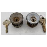 (2) Corbin Lock Tumbler Cut Away Salesman Samples
