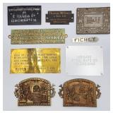 9 Cast Metal Safe Door Plaques
