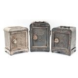 (3) Wing & Parsons Co. Ornate Cast Iron Still Safe
