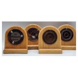 4 Cast Metal Safe Mechanism Door Plaques Mounted O