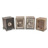 (2) Cast Iron Crown Bank and (2) Cast Iron Rival B