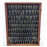 Antique Key Shadowbox Display