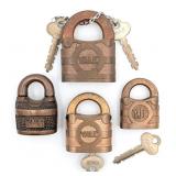 (4) Yale & Towne Mfg. Co. Padlocks