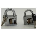 (2) Abus Cut Away Padlock Salesman Samples