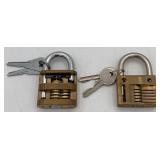 Weiser & Cisa Cut Away Padlock Salesman Samples
