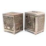 Cast Iron Coin Deposit Bank and Diamond Safe Still