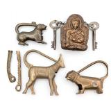 (4) Unique Brass Padlocks